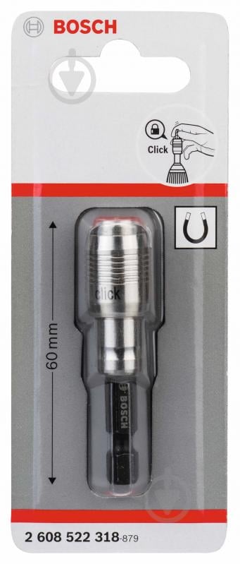 Держатель бит Bosch One Click с фиксатором 1 шт. 2608522318 - фото 2