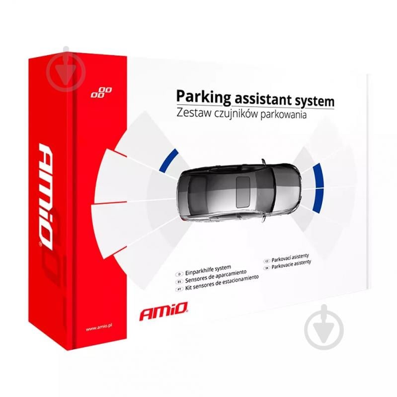 Парковочная система AMiO LED 4 датчика 16,5 мм черная (02255) - фото 5