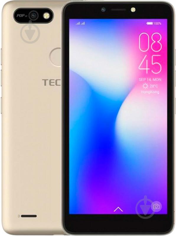 Смартфон Tecno POP 2F 2021 1/16GB champagne gold (4895180766008) - фото 1