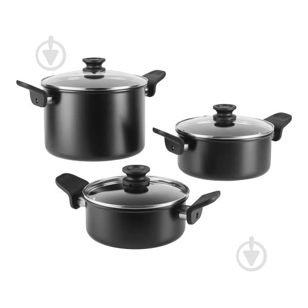 Набір каструль NINJA ZEROSTICK Classic 6 предметов CW53000DE - фото 1 Набір каструль NINJA ZEROSTICK Classic 6 предметов CW53000DE - фото 1