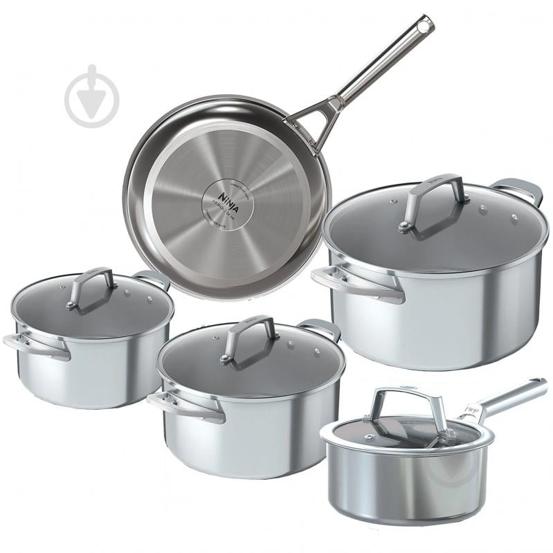 Набір каструль NINJA ZEROSTICK 9 предметів C65000DE - фото 1 Набір каструль NINJA ZEROSTICK 9 предметів C65000DE - фото 1