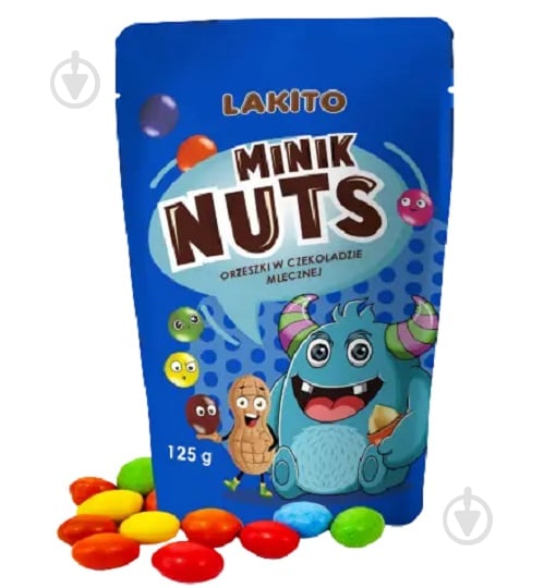 Арахис Lakito в молочном шоколаде MiNiK NUTS 125 г (4820208384957) - фото 1