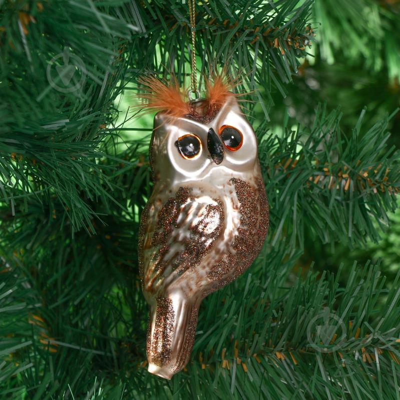 Елочная игрушка Сова 13 см - фото 2