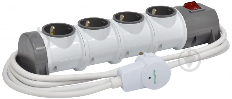 Колодка і вилка ETI EC4-3 із заземленням 4 гн. з вимикачем білий 4481027 - фото 1 Колодка і вилка ETI EC4-3 із заземленням 4 гн. з вимикачем білий 4481027 - фото 1