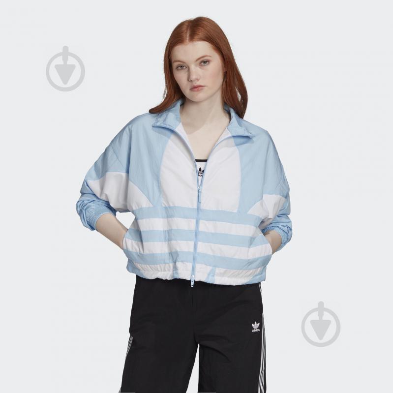 Ветровка женская демисезонная Adidas LRG LOGO TT FM2580 р.XS голубая - фото 3