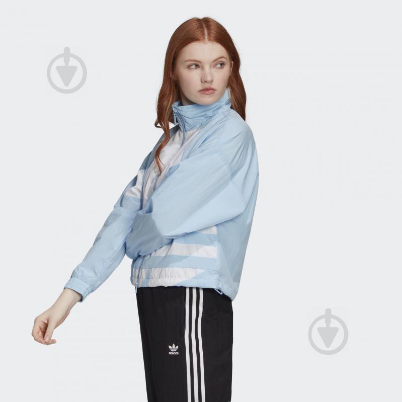 Ветровка женская демисезонная Adidas LRG LOGO TT FM2580 р.XS голубая - фото 4