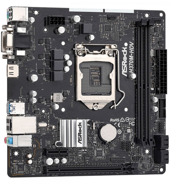 Материнская плата ASRock H370M-HDV (Socket 1151, Intel H370, mini ATX) - фото 3