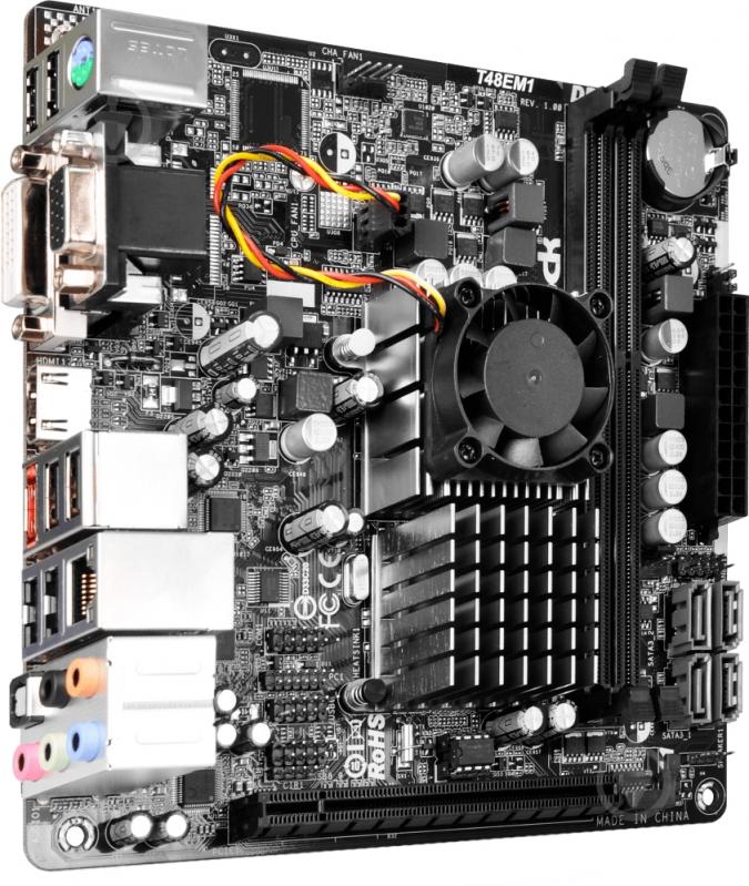 Материнская плата ASRock T48EM1 (Integrated CPU, AMD A50M, mini ITX) - фото 3