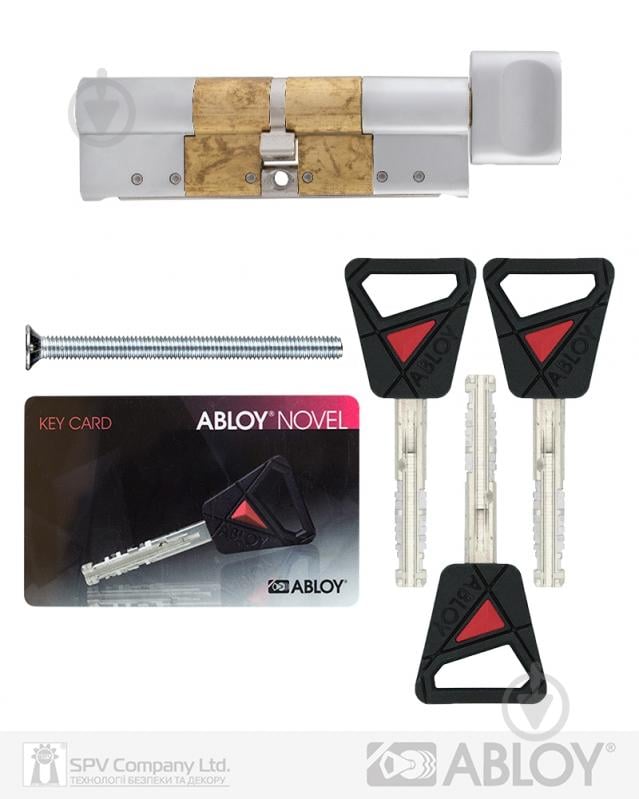 Циліндр Abloy NOVEL CY 323 UT MCR 42.5x42.5 ключ-вороток 89 мм матовий хром - фото 5