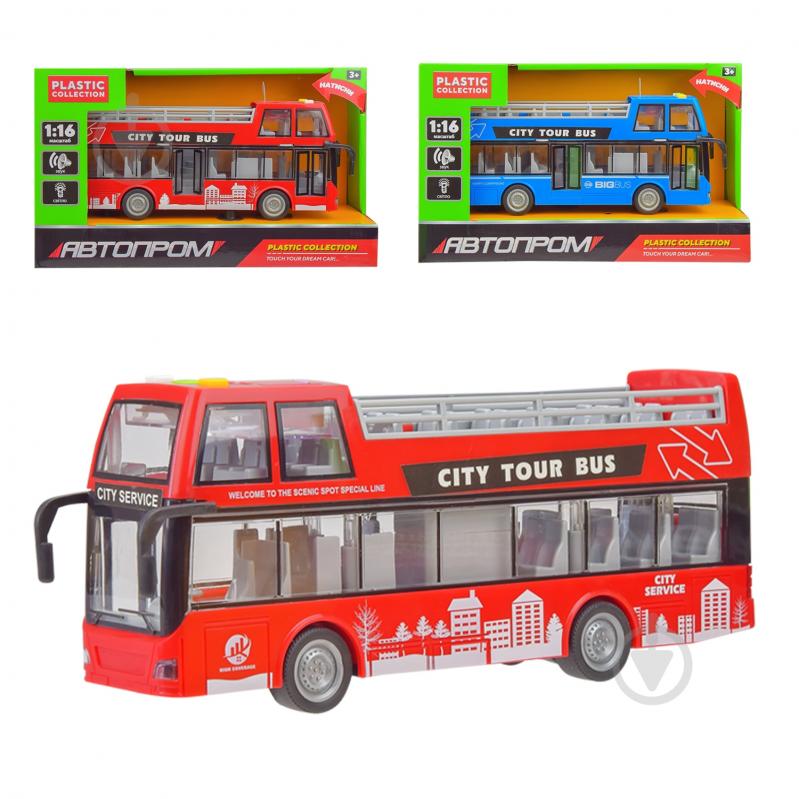 Автобус Автопром 2 цвета в ассортименте 1:16 8905AB - фото 1 Автобус Автопром 2 цвета в ассортименте 1:16 8905AB - фото 1
