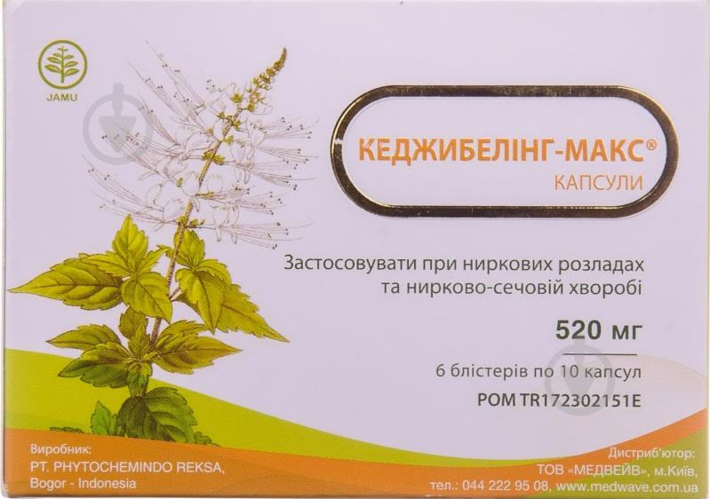 Кеджибелинг-макс по 520 мг №60 (10х6) капсулы - фото 1 Кеджибелинг-макс по 520 мг №60 (10х6) капсулы - фото 1