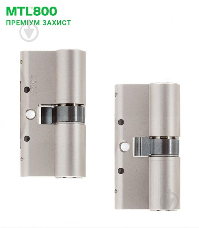 Циліндр Mul-T-Lock MTL800/MT5+ 40x40 ключ-ключ 80 мм нікель сатин - фото 3