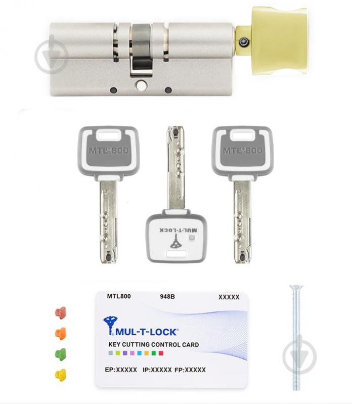 Цилиндр Mul-T-Lock MTL800/MT5+ NST CAM TEB 45x45 ключ-вороток 90 мм латунь - фото 6