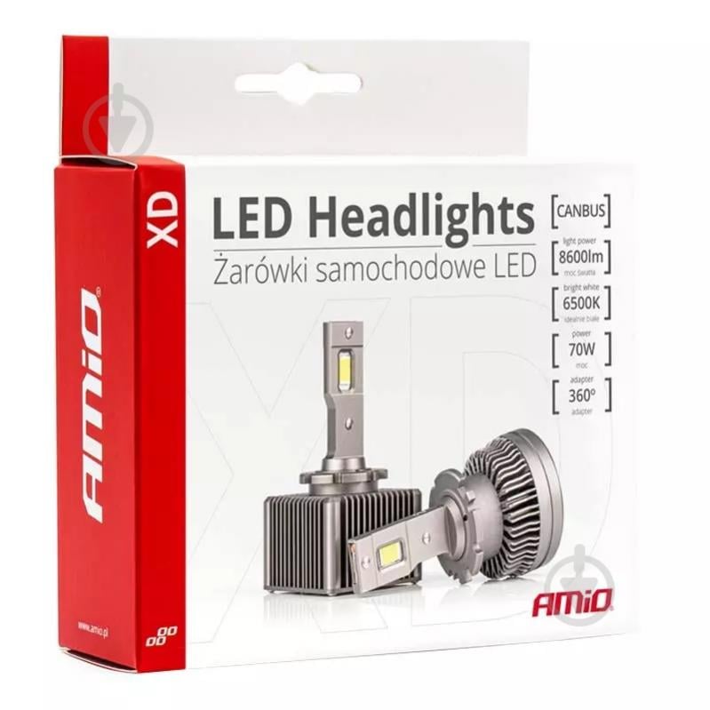 Автолампа світлодіодна AMiO XD D2S 70 Вт 2 шт. (03311) - фото 4