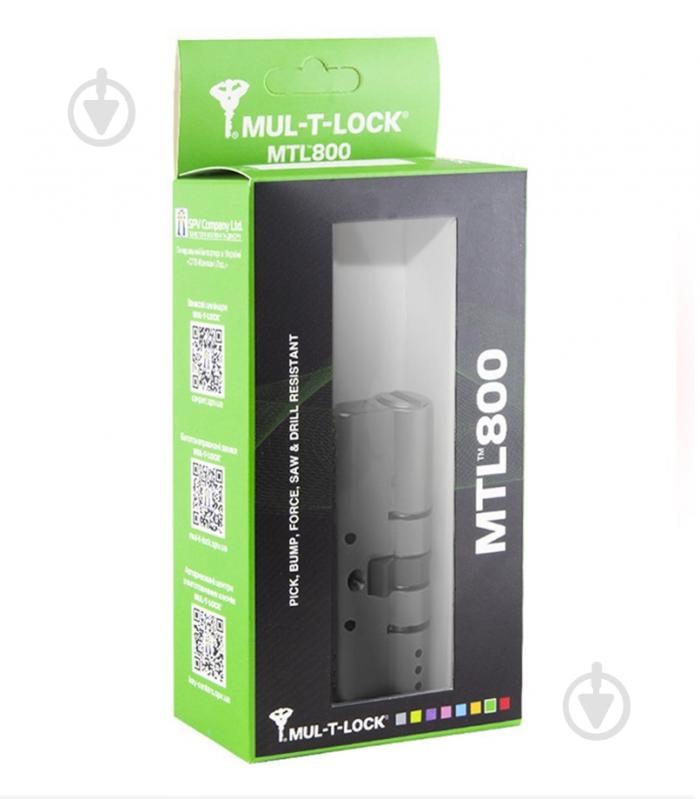Цилиндр Mul-T-Lock MTL800/MT5+ 40x50 ключ-ключ 90 мм никель сатин - фото 8