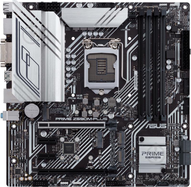 Материнская плата Asus PRIME Z590M-PLUS (Socket 1200, Intel Z590, mirco ATX) - фото 1