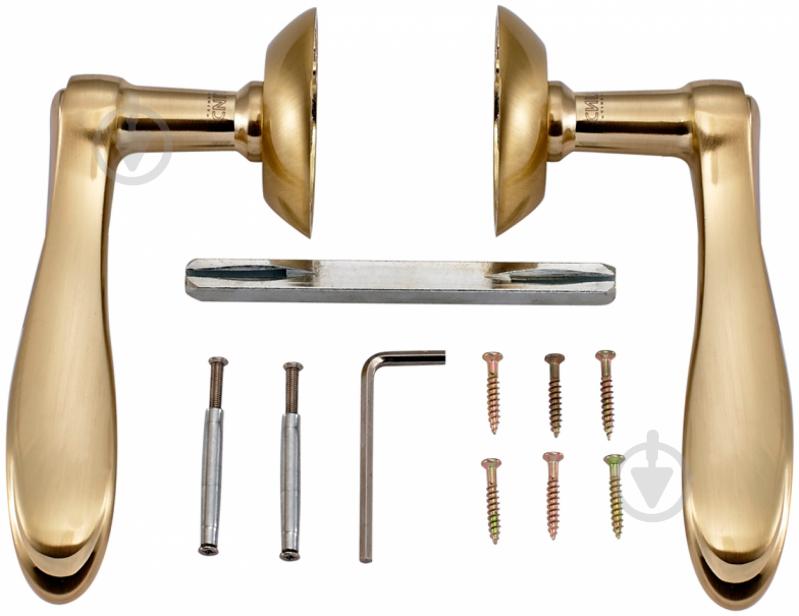 Ручка на розетке Linde A-2007 полированная латунь/матовая латунь - фото 4 Ручка на розетке Linde A-2007 полированная латунь/матовая латунь - фото 4