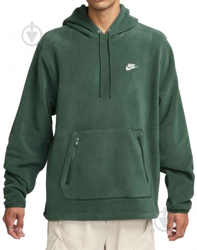 Джемпер Nike NK CLUB WINTERIZED PO HOODIE FZ0660-323 р.S зелений - фото 3