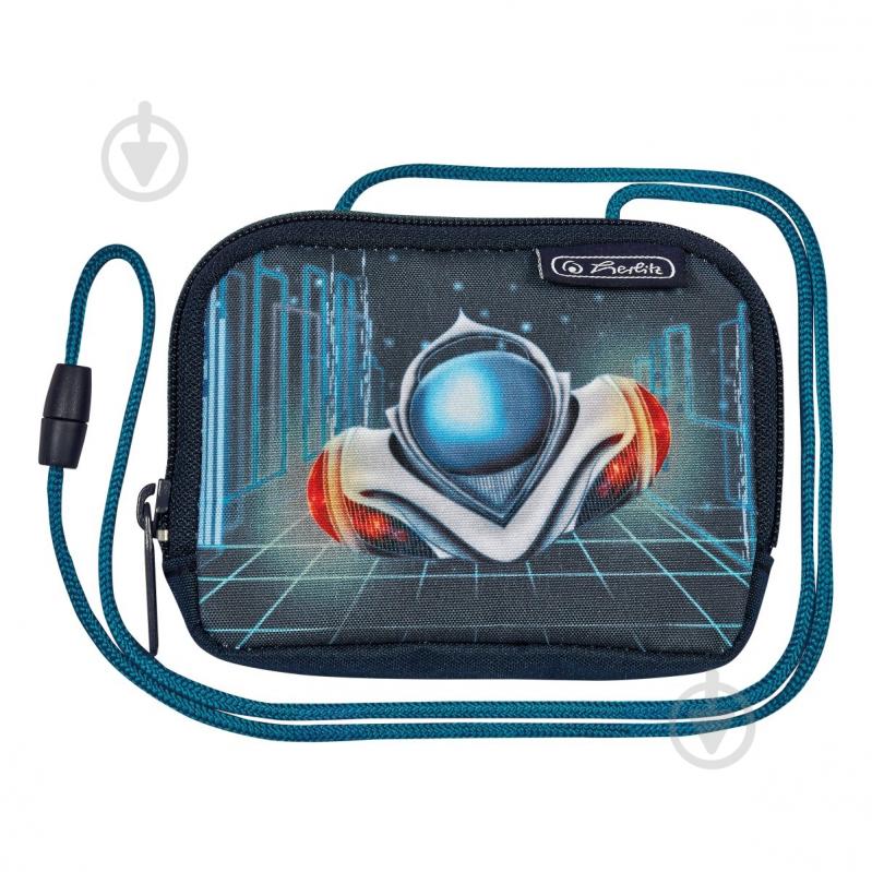Кошелек детский Crossbody Space Car 50033164C Herlitz синий с рисунком - фото 1