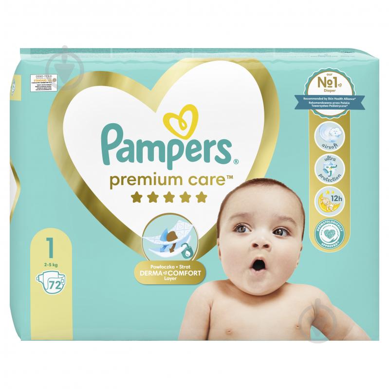 Підгузки Pampers Premium Care 1 2-5 кг 72 шт. - фото 3