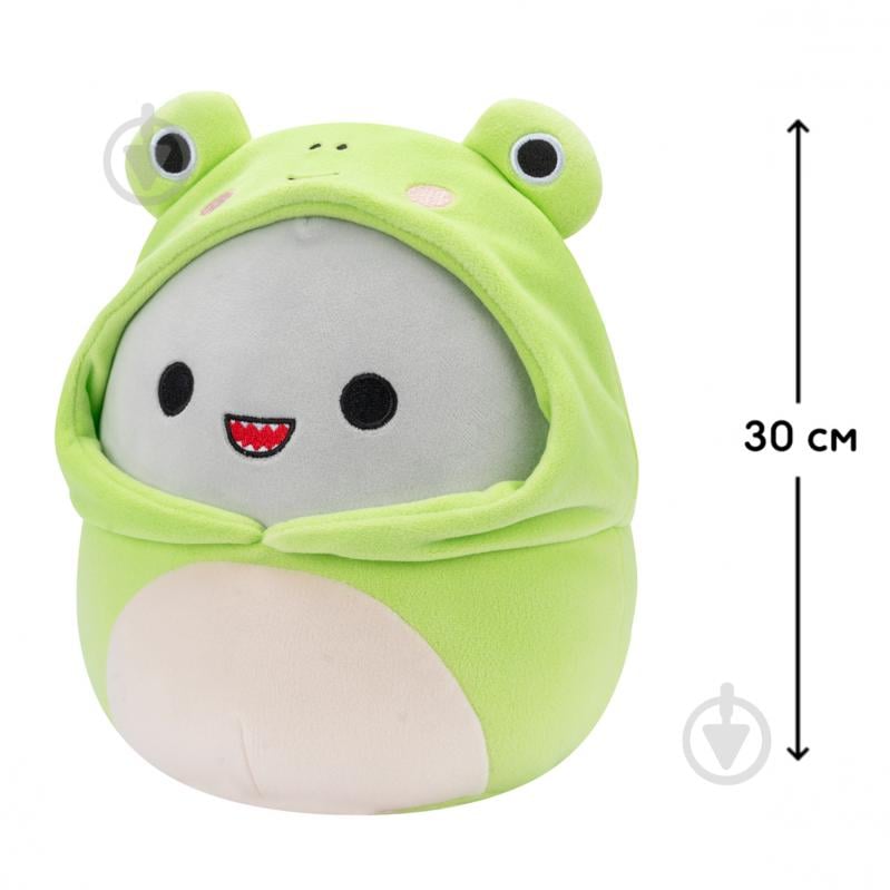 Мягкая игрушка SQUISHMALLOWS Акула Гордон (в одежде) 30 см разноцветный SQER00932 - фото 2