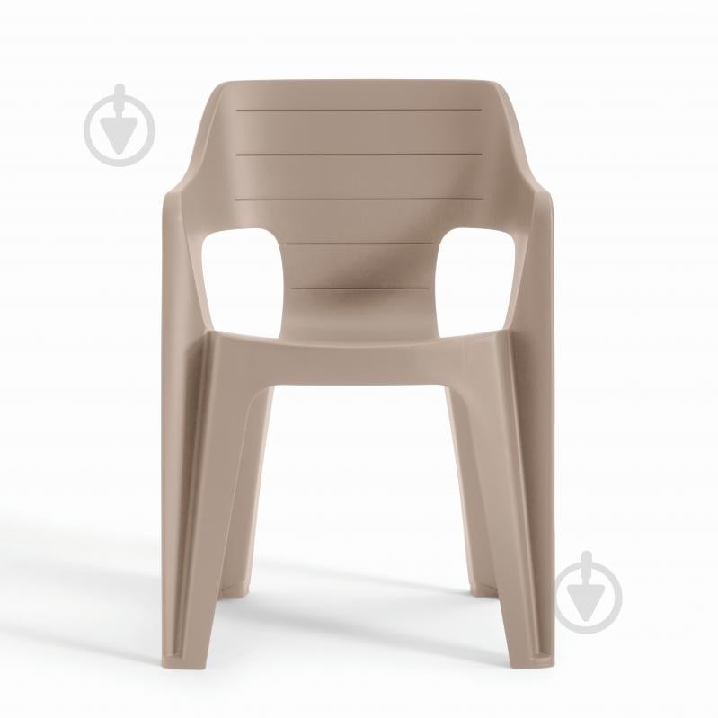Стул пластиковый Keter Bilbao lowback 57х57х79 cм капучино - фото 2 Стул пластиковый Keter Bilbao lowback 57х57х79 cм капучино - фото 2