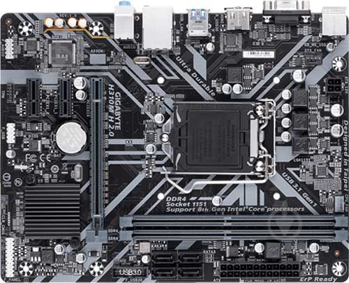 Материнская плата Gigabyte H310M H (Socket 1151, Intel Z590, mirco ATX) - фото 1