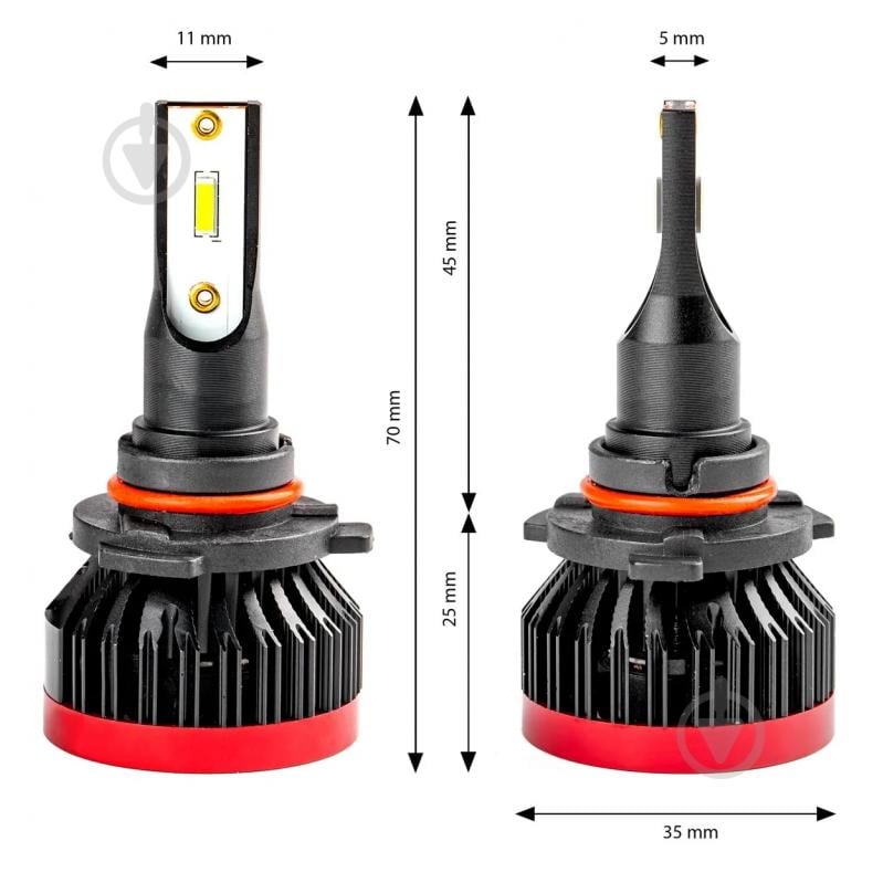 Автолампа светодиодная AMiO BF HB3 50 Вт 2 шт. (02246) - фото 3 Автолампа светодиодная AMiO BF HB3 50 Вт 2 шт. (02246) - фото 3