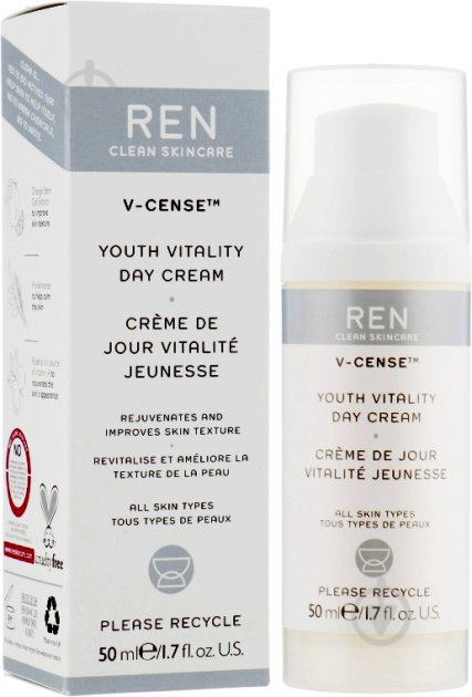 Крем для обличчя денний Ren V-Cense Youth Vitality Day Cream 50 мл - фото 1