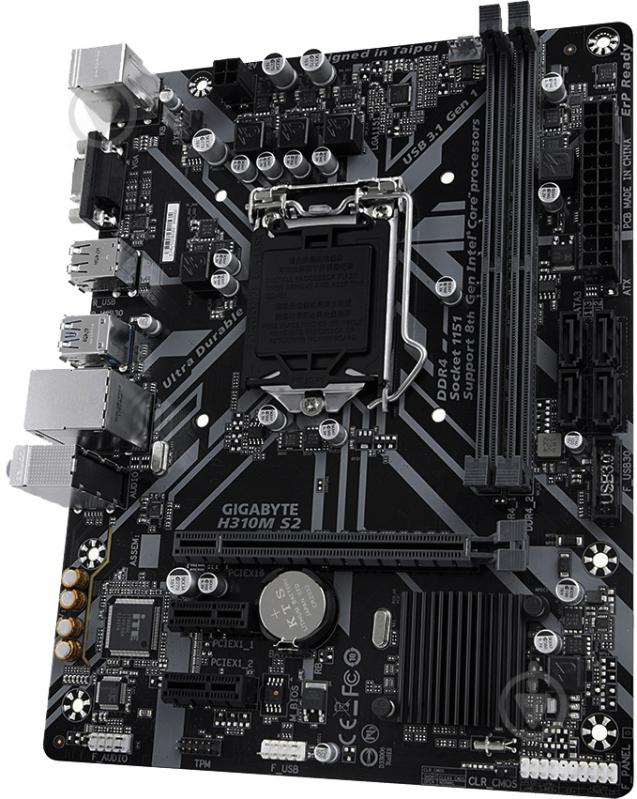 Материнская плата Gigabyte H310M S2 (Socket 1151, Intel H310, mirco ATX) - фото 2