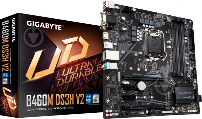 Материнська плата Gigabyte B460M DS3H V2 (Socket 1200, Intel H470, mirco ATX) - фото 1