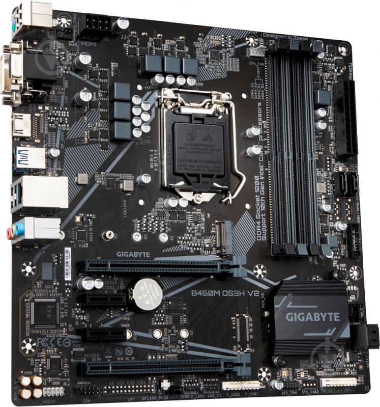 Материнська плата Gigabyte B460M DS3H V2 (Socket 1200, Intel H470, mirco ATX) - фото 4