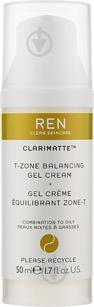 Крем-гель день-ніч Ren Clean Skincare Clarimatte T-Zone Balancing Gel 50 мл - фото 1