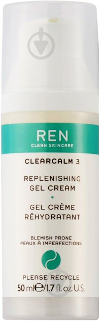 Крем-гель день-ніч Ren Clearcalm 3 Replenishing Gel Cream 50 мл - фото 1