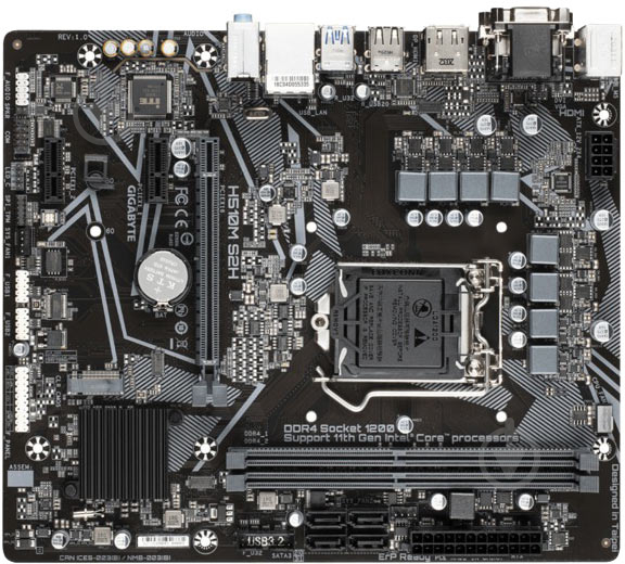 Материнська плата Gigabyte H510M S2H (Socket 1200, Intel H510, mirco ATX) - фото 2