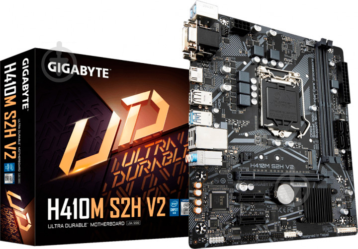 Материнская плата Gigabyte H410M S2H V2 (Socket 1200, Intel H410, mirco ATX) - фото 5