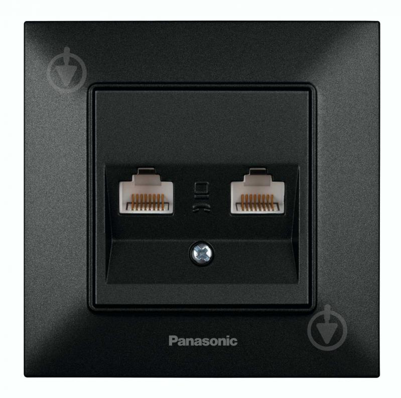 Розетка компьютерная двойная без заземления Panasonic Arkedia Slim IP20 480200289 - фото 1