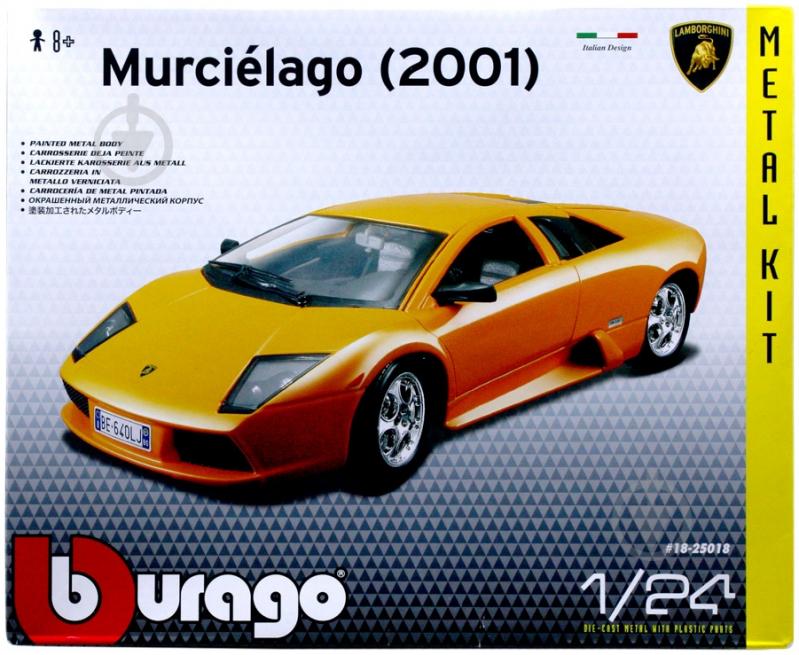 Автоконструктор Bburago 1:24 Lamborghini Murcielago 2001 18-25018 - фото 2