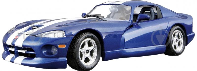 Автоконструктор Bburago 1:24 Dodge Viper GTS Coupe 1996 синій 18-25023 - фото 1