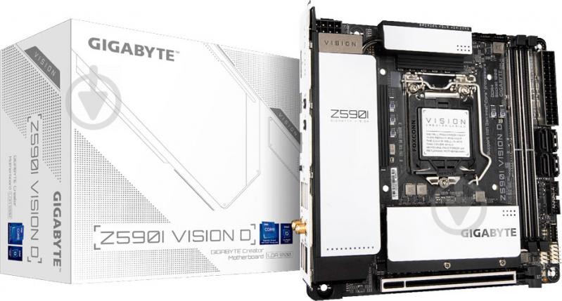 Материнская плата Gigabyte Z590I VISION D (Socket 1200, Intel Z590, mini ITX) - фото 1