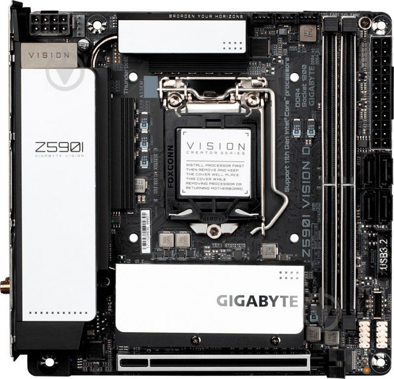 Материнская плата Gigabyte Z590I VISION D (Socket 1200, Intel Z590, mini ITX) - фото 2