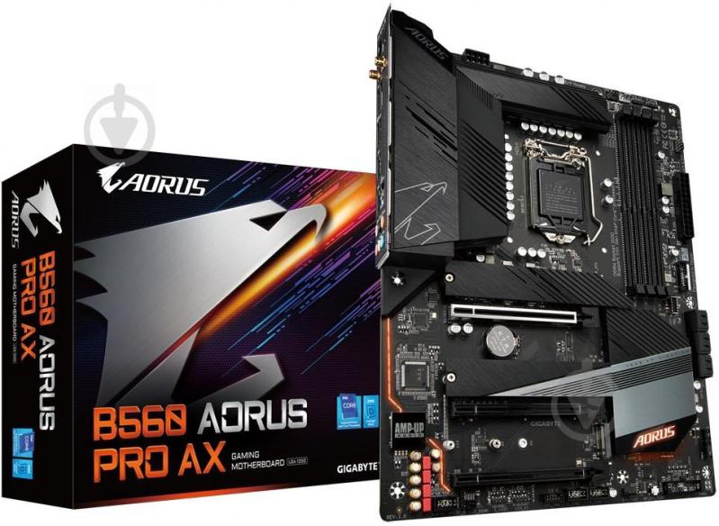 Материнська плата Gigabyte B560 AORUS PRO AX (Socket 1200, Intel B560, ATX) - фото 1