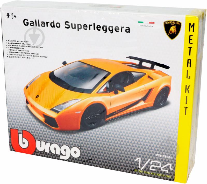 Автоконструктор Bburago 1:24 Lamborghini Gallardo Superlegerra 18-25089 - фото 2