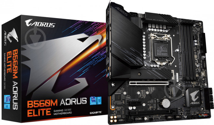 Материнская плата Gigabyte B560M AORUS ELITE (Socket 1200, Intel B560, mirco ATX) - фото 5