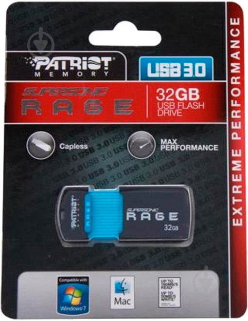 Флеш-память USB Patriot Supersonic RAGE 32 ГБ USB 2.0 (PEF32GSRUSB) - фото 5