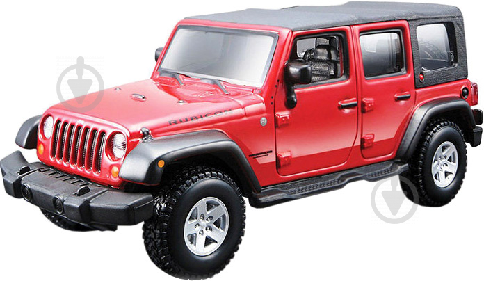 Автоконструктор Bburago 1:32 Jeep Wrangler Unlimited Rubicon красный 18-45121 - фото 1