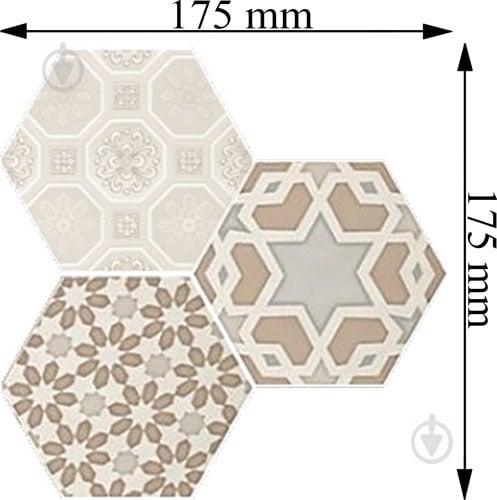 Плитка Cifre Водевіль айворі декор 17,5x17,5 - фото 3