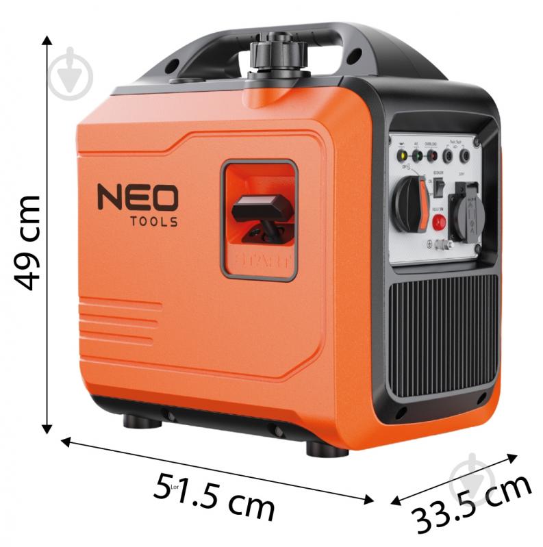 Генератор инверторный NEO tools 1,8 кВт / 2 кВт 04-733 - фото 12