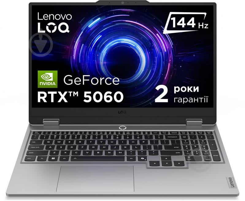 Ноутбук Lenovo LOQ-15IRX10 15,6" (83JE007GRA) luna grey - фото 1