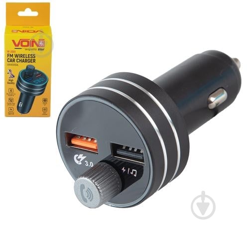 FM-трансмиттер Voin 2 USB 3,1A, Bluetooth 5.0, Hands-free W-3301 - фото 1